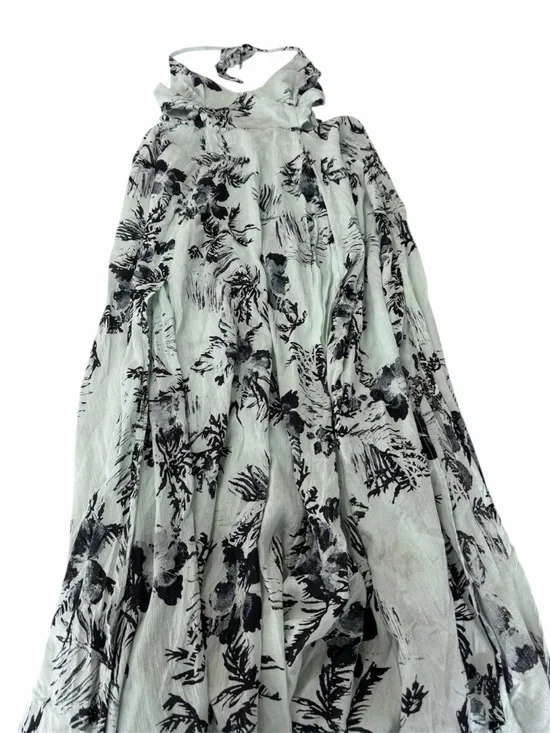 Free People Floral Maxi Dress Open Back Halter Boho Mint XS - Picture 8 of 9